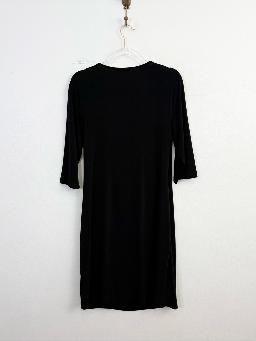 Anatomie Marine Travel Dress Black Wrap Stretch 3/4 Sleeve XL - Picture 5 of 5